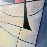 Vintage abstract painting, signed, circa 70's/80's