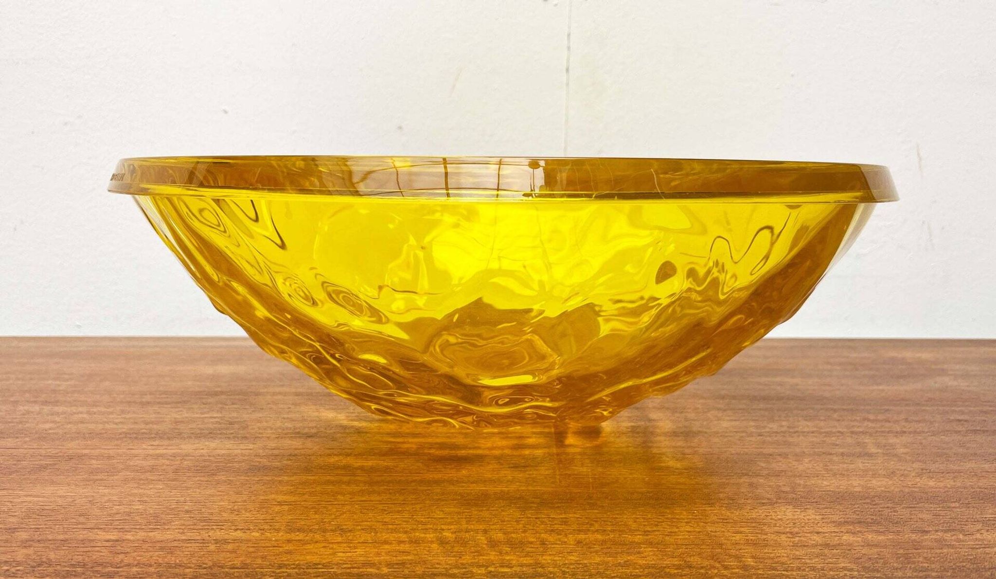 Vintage Italian Large Rare Yellow Moon Bowl from Mario Bellini for Kartell