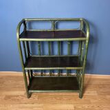 Etagère vintage en rotin vert Moyen Format