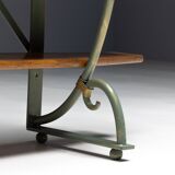 Bakery Display Rack with Iron Frame and Oak Shelves, France, 1920s