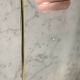 Vintage lamp with golden base and swiveling Clichy glass globe - 60s-70s