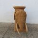 Side table or end table "elephant" in rattan, wicker, 1960s 70s