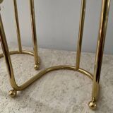 Duo of modernist brass candlesticks