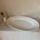 Large oval white earthenware dish