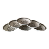 Lot 6 assiettes creuses aux chardons