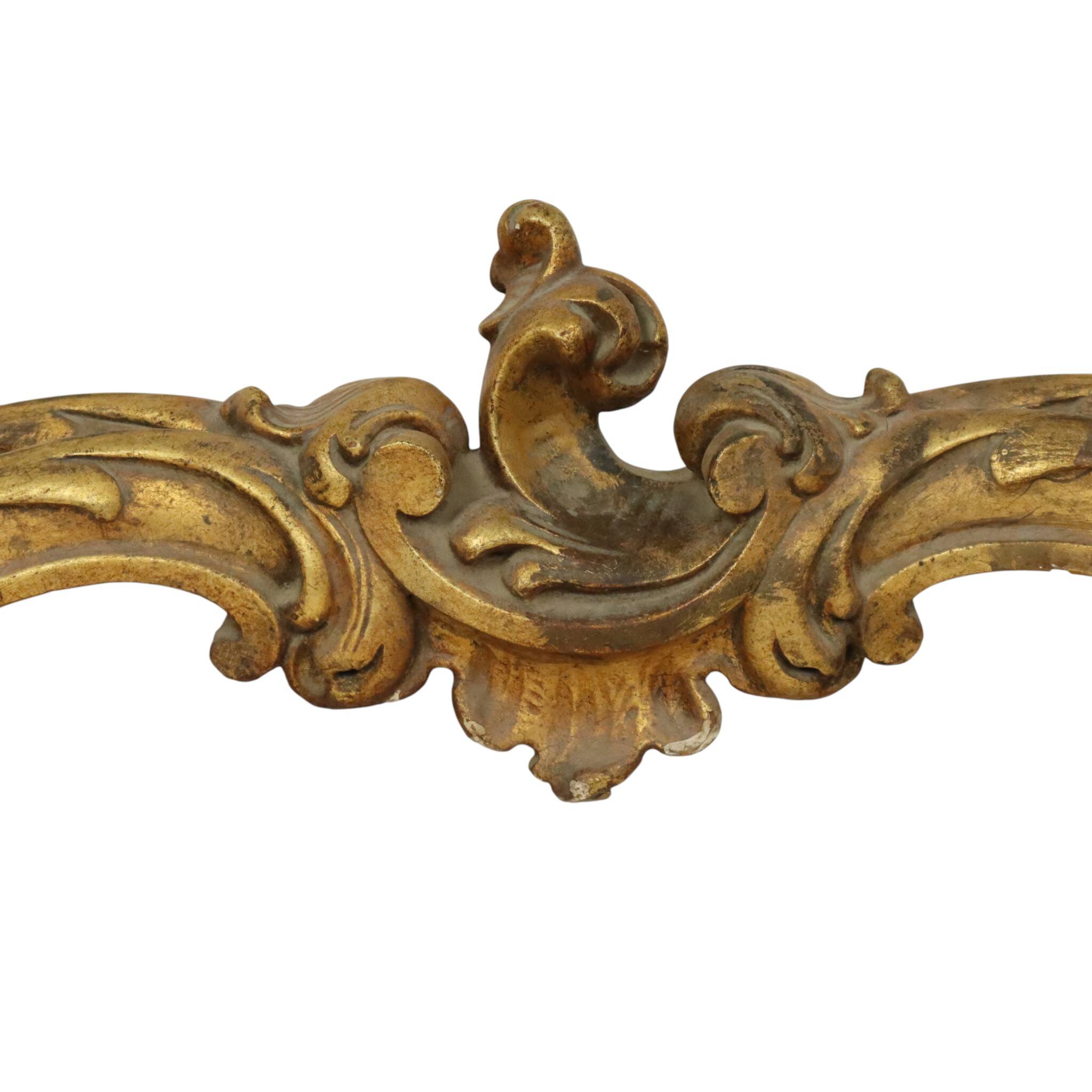 French Louis XV Style Console Gold Leaf Gilded Wood and Marble