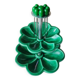 Vintage ceramic barbotine aperitif server "CADO France" came