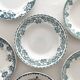 6 mismatched ironstone soup plates from Saint Amand