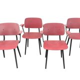 Set of 4 Friso Kramer Revolt chairs first edition with armrests