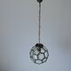 Italian Art Deco glass ceiling light in the shape of a honeycomb, 1950s, Italy.
