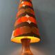 Orange ceramic West Germany floor lamp with dotted shade