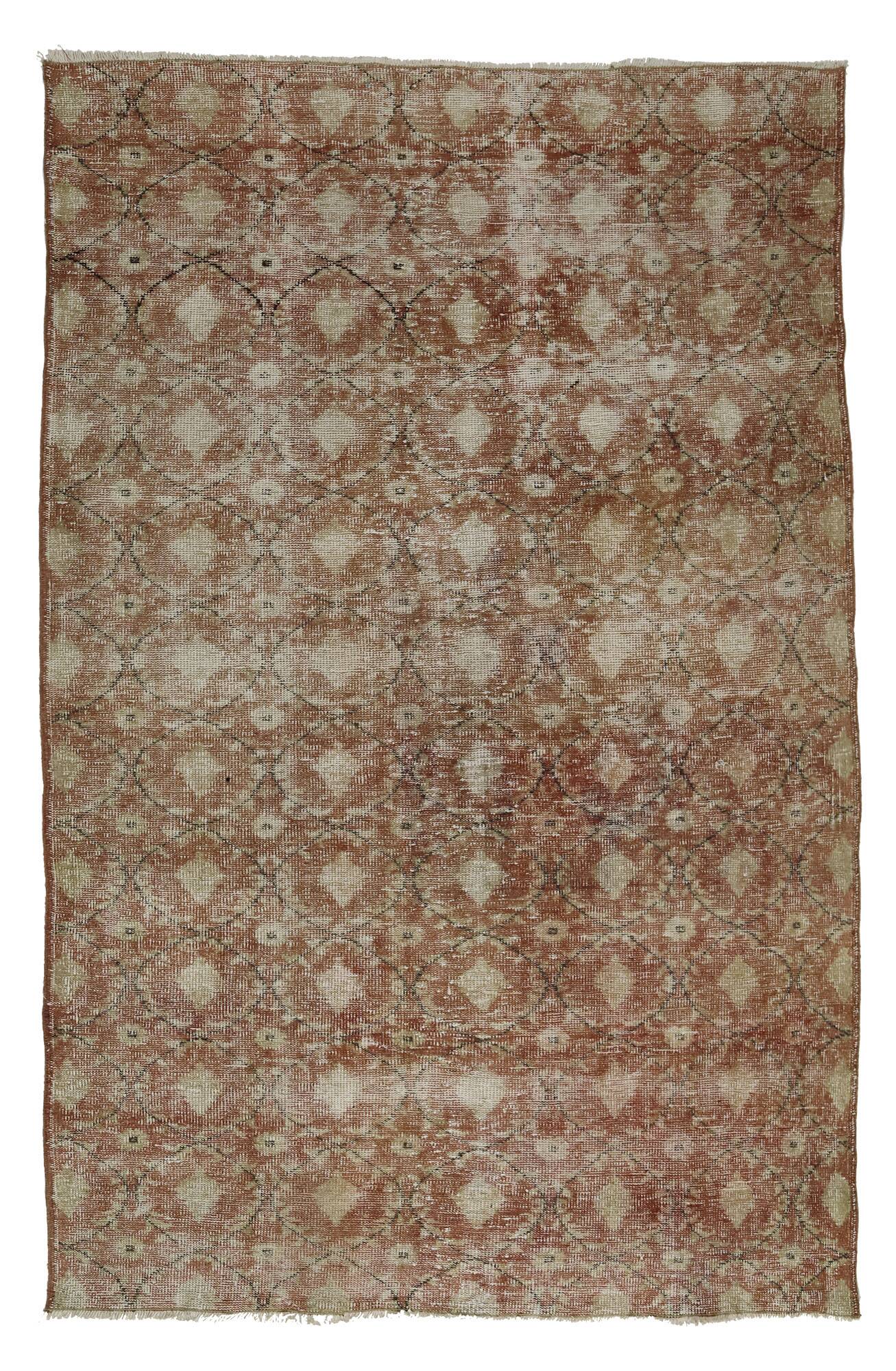 Turkish Anatolian Handmade Vintage Rug 250 cm x 167 cm