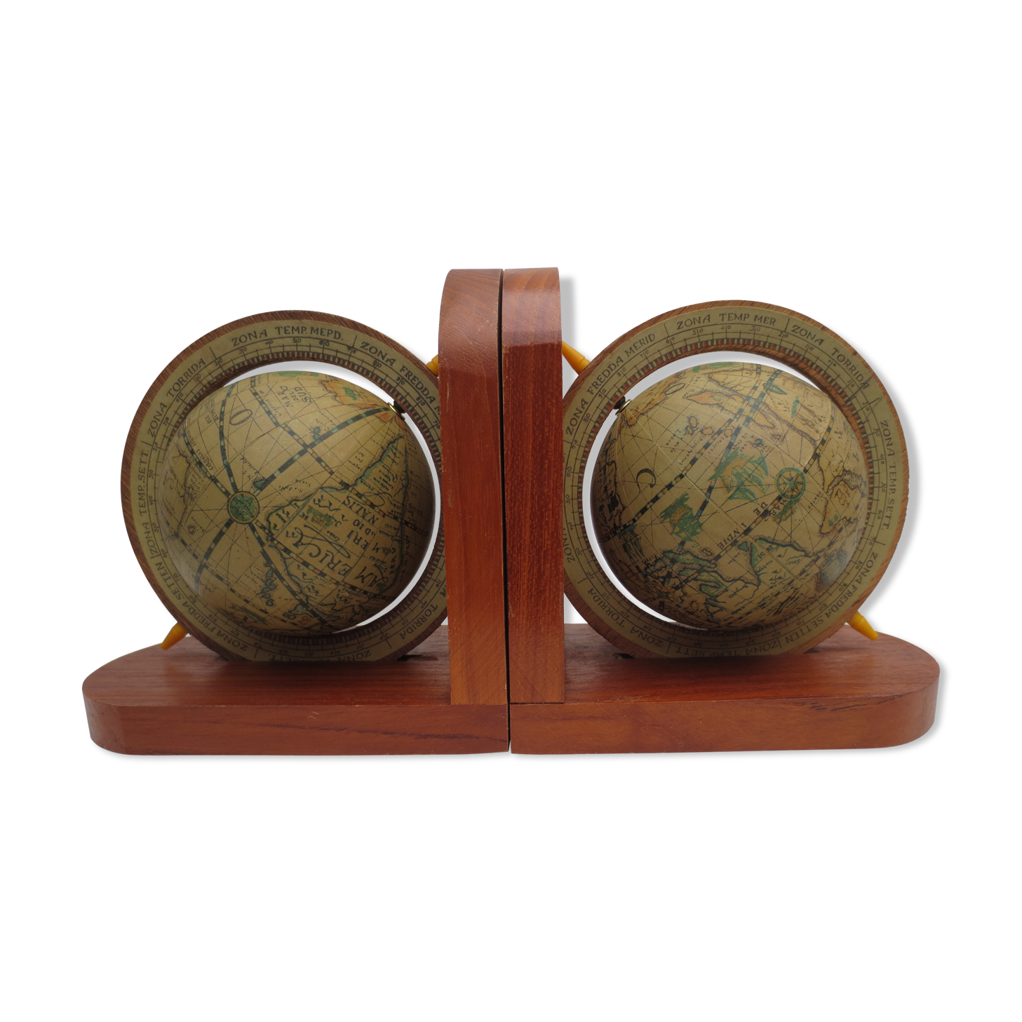 Pair of world bookends