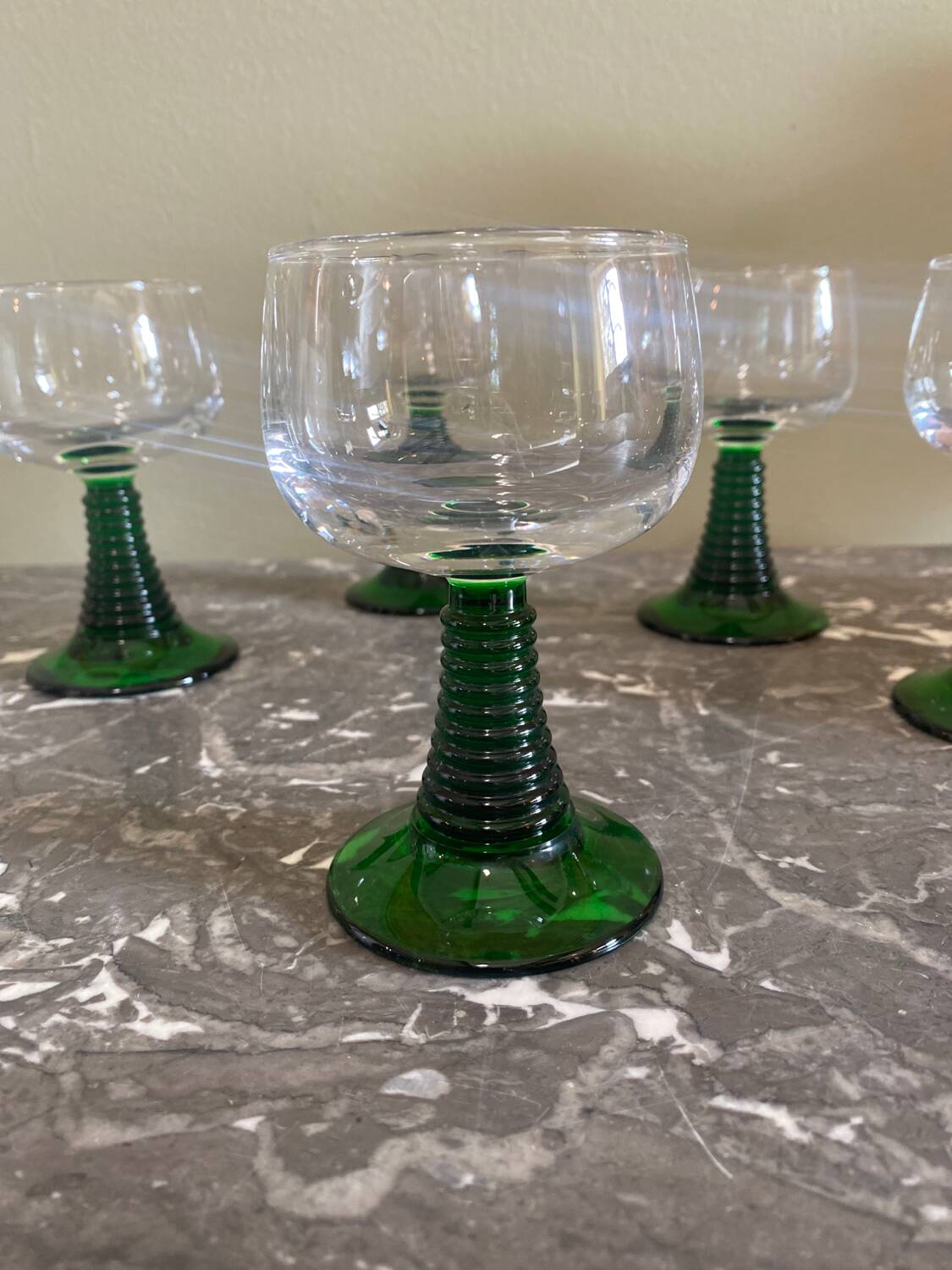 5 vintage glasses