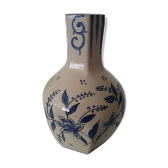 Ancien soliflore vase à bec en faience Quimper