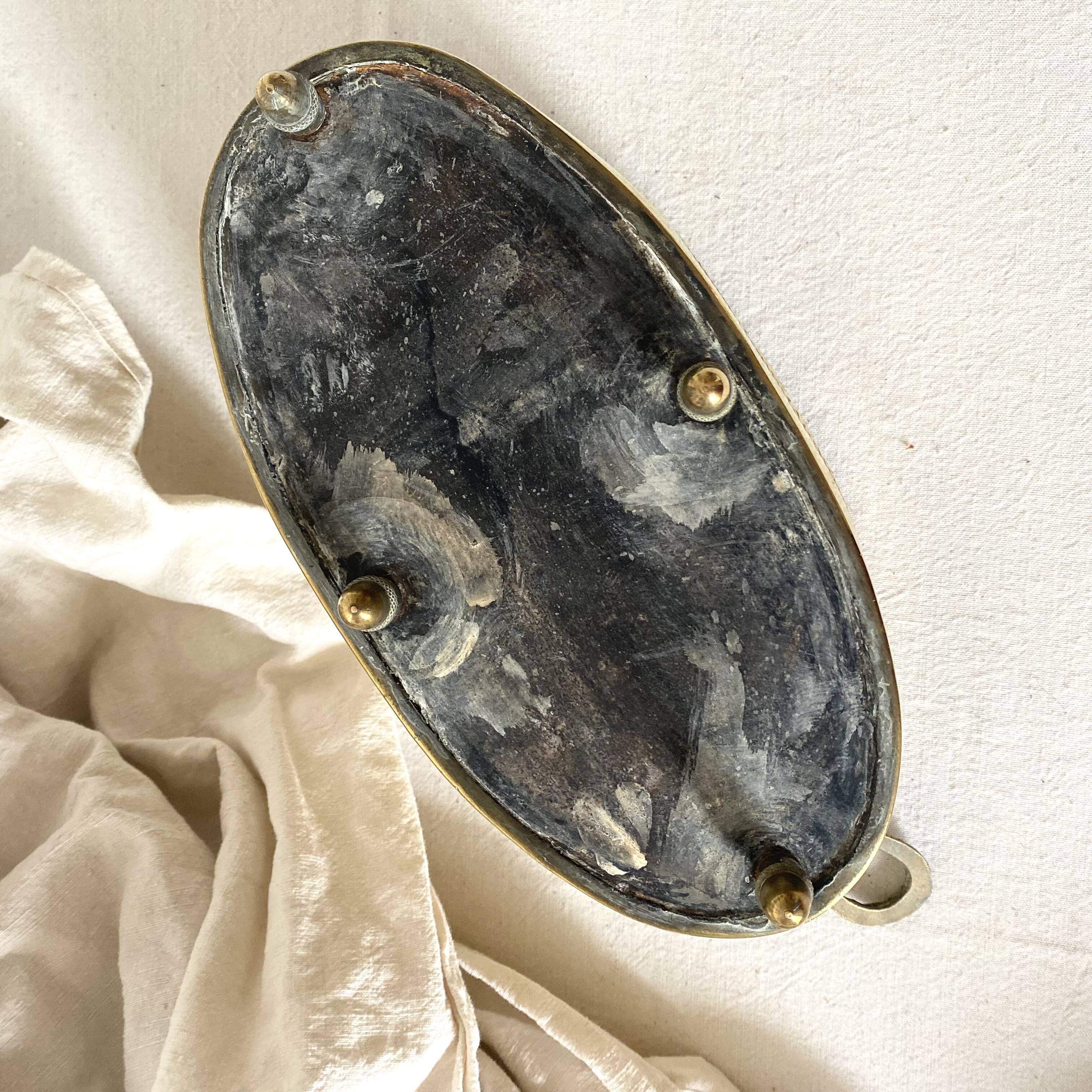 Antique brass planter