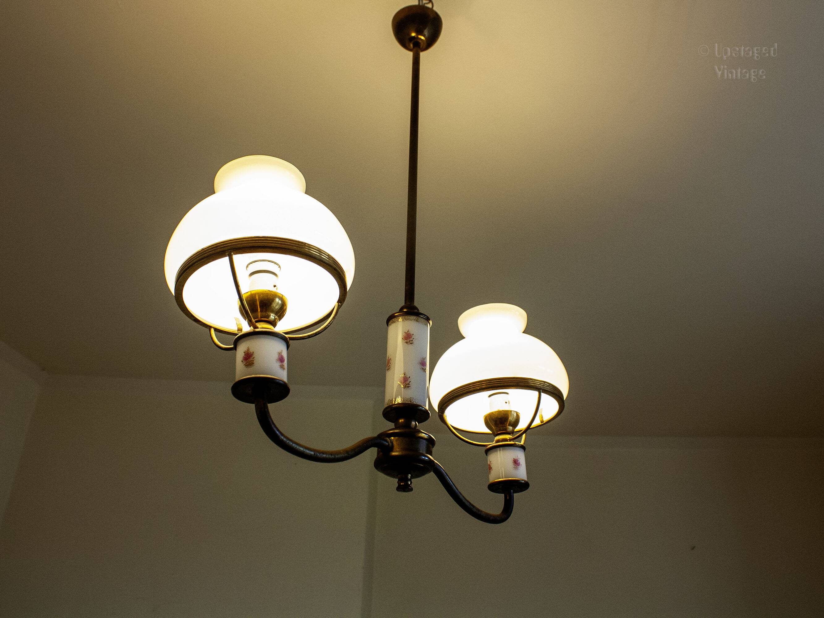 Vintage double ceiling light oil lamp style Lighting