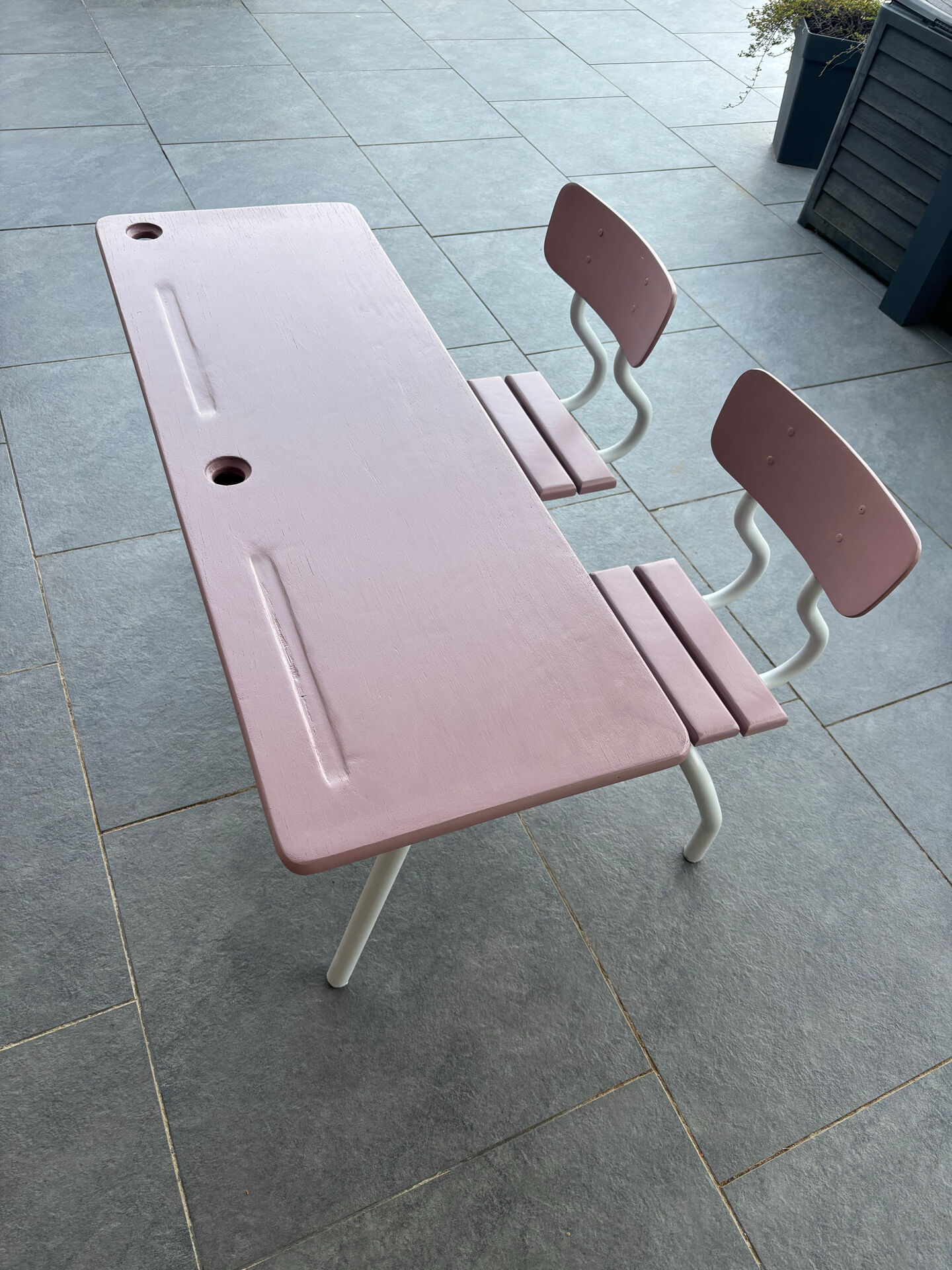 Vintage double school desk fully restored