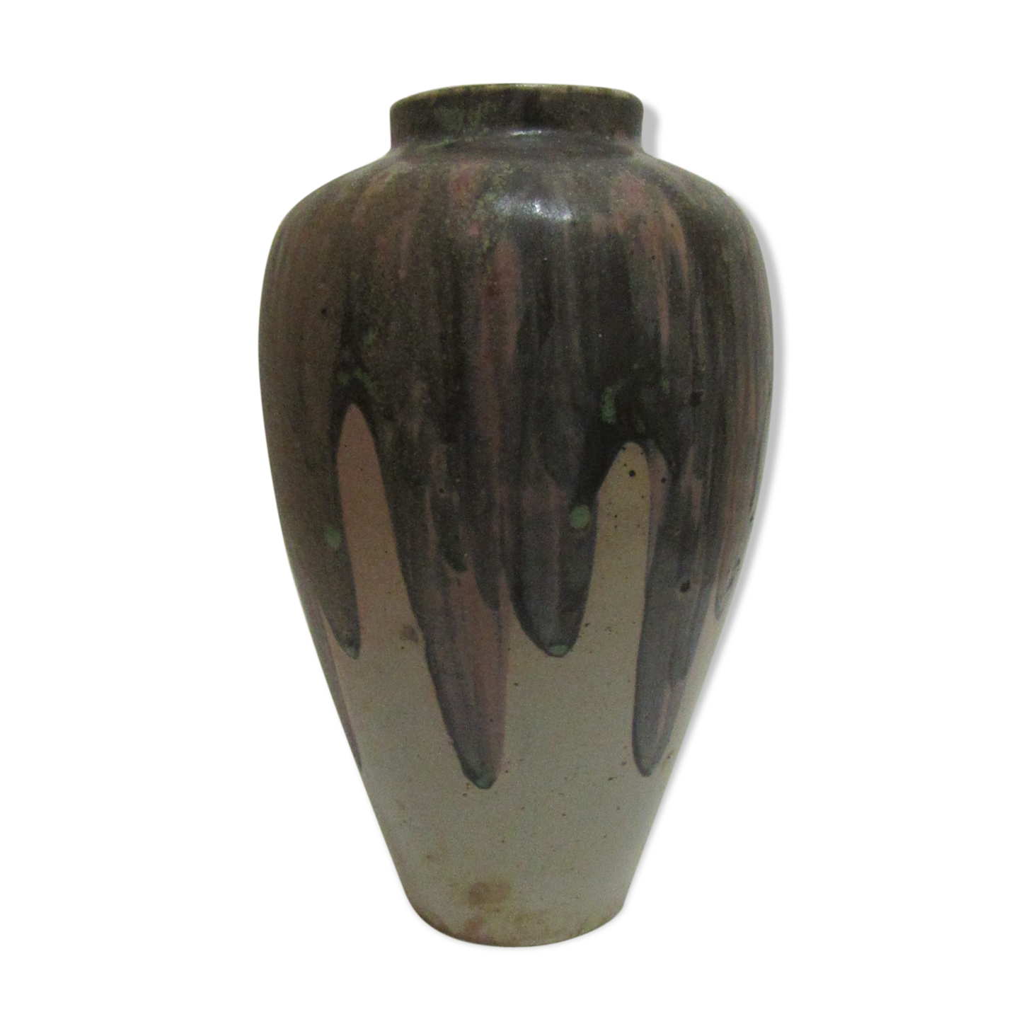 Vase Grebert céramique du beauvaisie signé c Grebert
