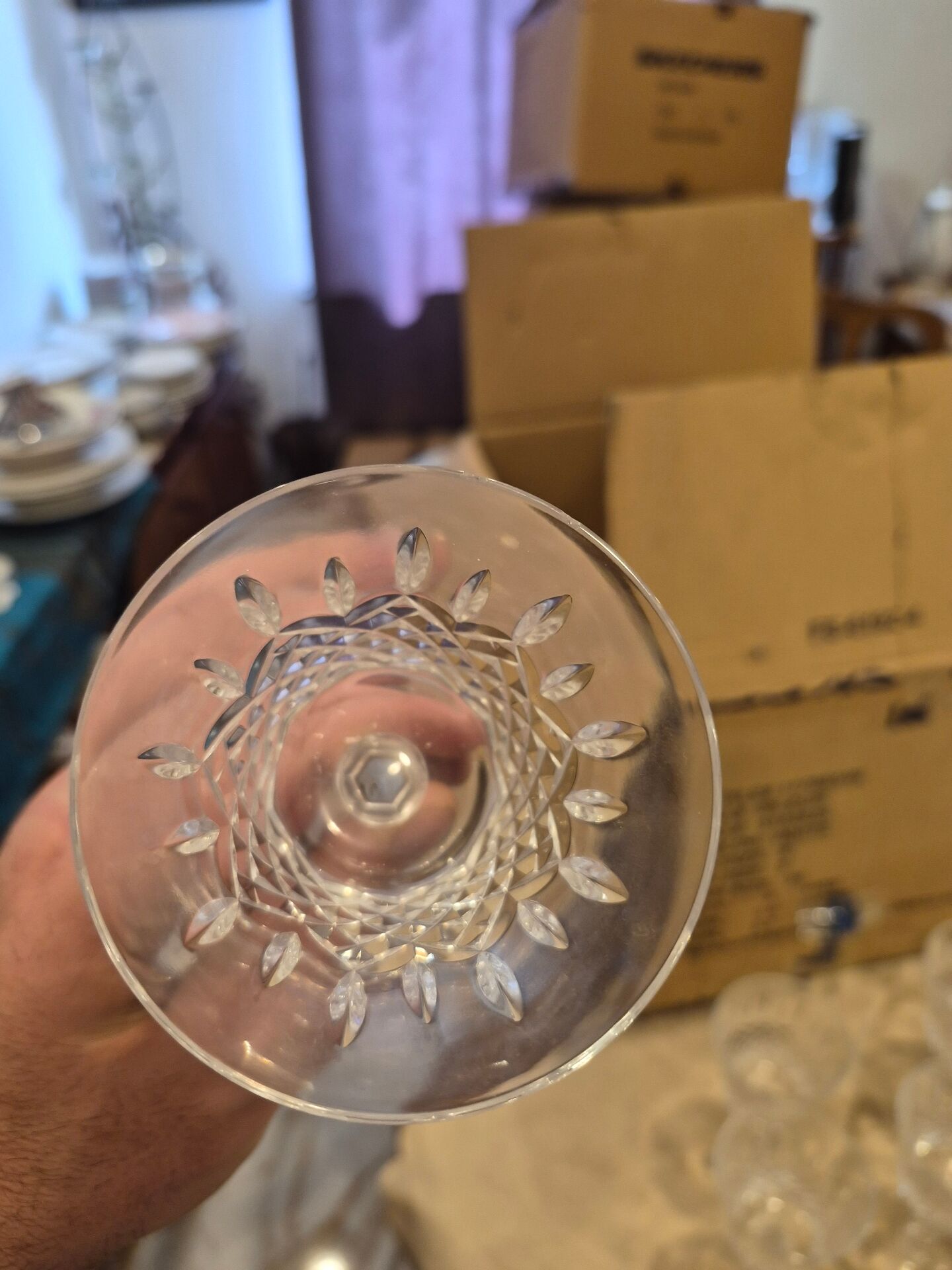 Lot de 12 verres à eau en cristal Val Saint-Lambert