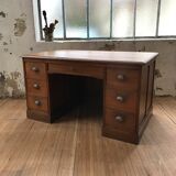 Desk with drawers in oak