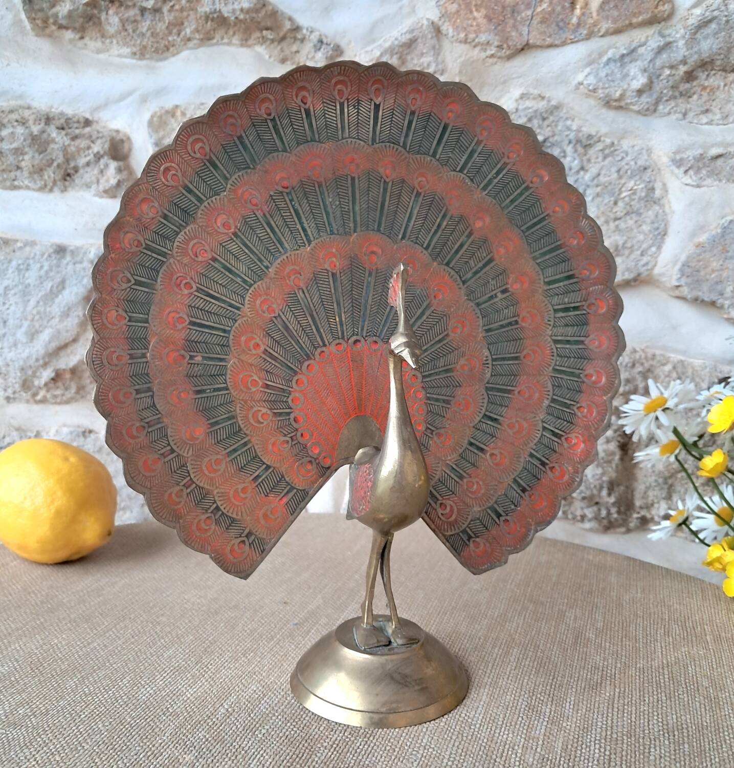 Brass peacock