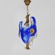 Murano blue glass chandelier suspension. 80 years