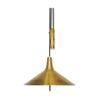 Mid Century Modern Fusijama brass pendant lamp by Th. Valentier