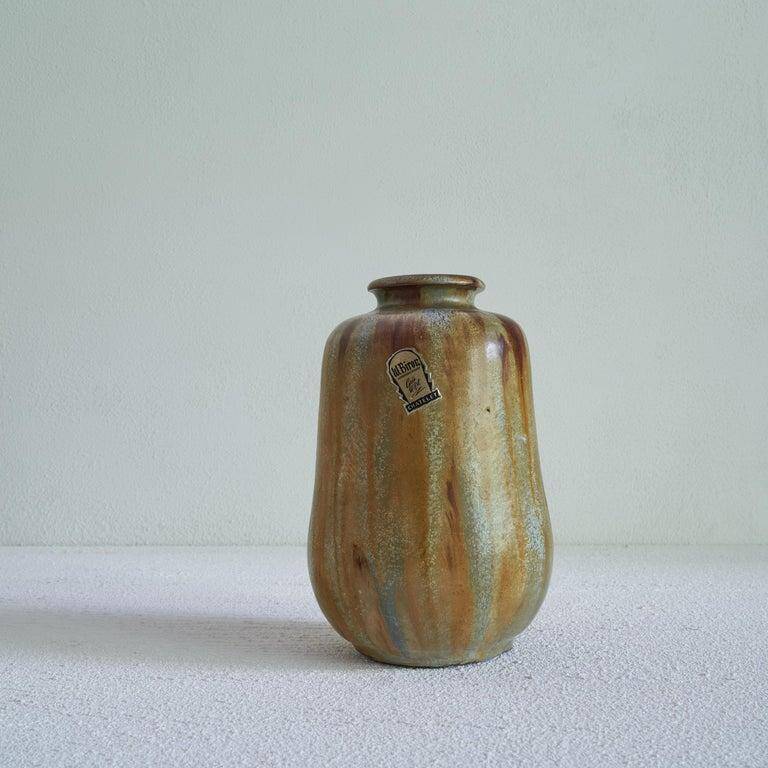 Salt-glazed stoneware vase by Willy Biron, 1950s.