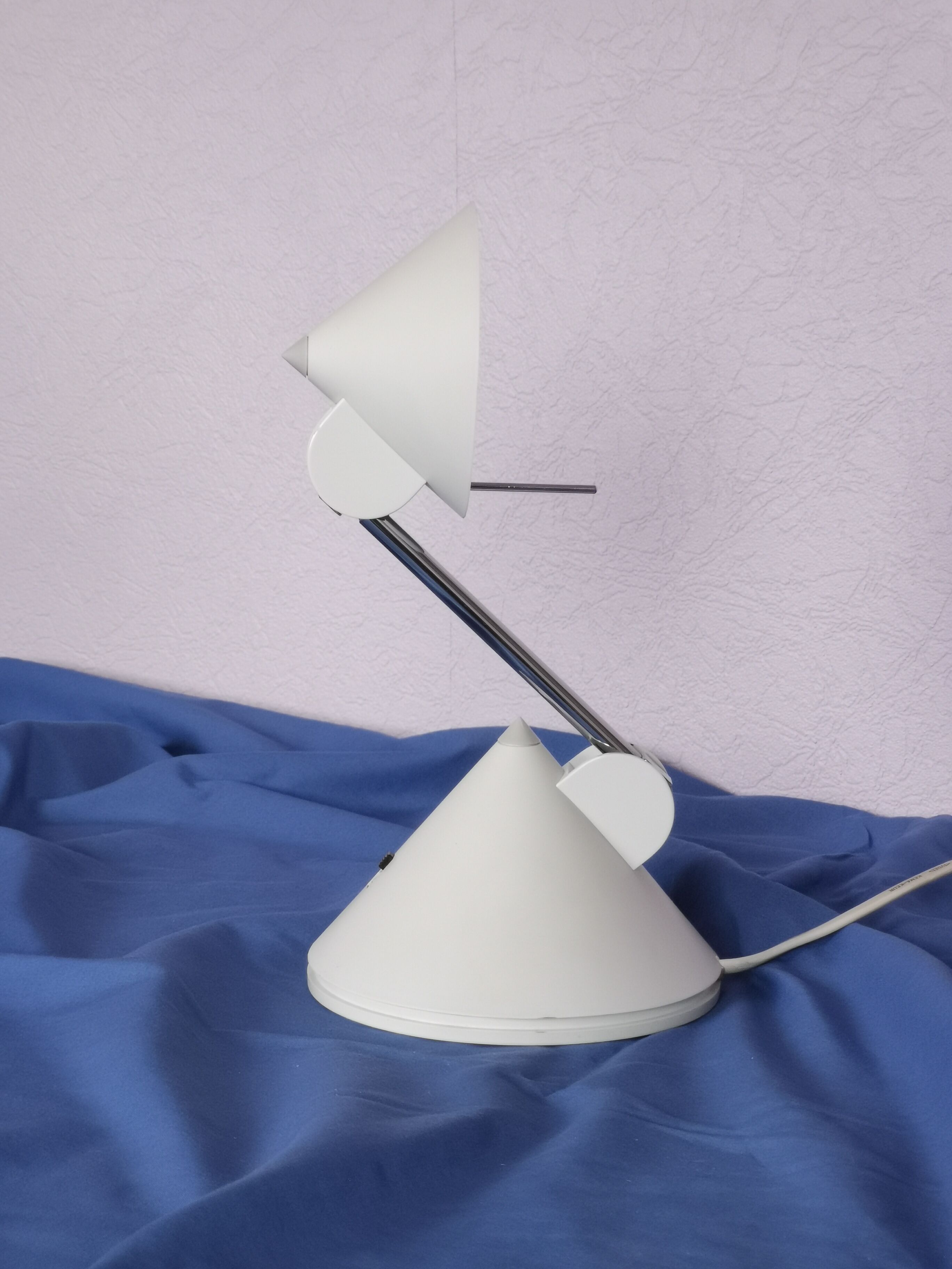 Halogen telescopic desk lamp, postmodern, 1980