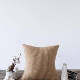 Hand-woven “Léon” cushion in linen and wool