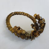 Golden italian candleholder mirror 23x30cm