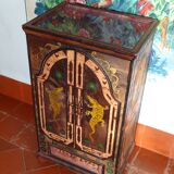 Bali furniture (sideboard) in polychromed banana leaves 54 x 91 x 38 cm