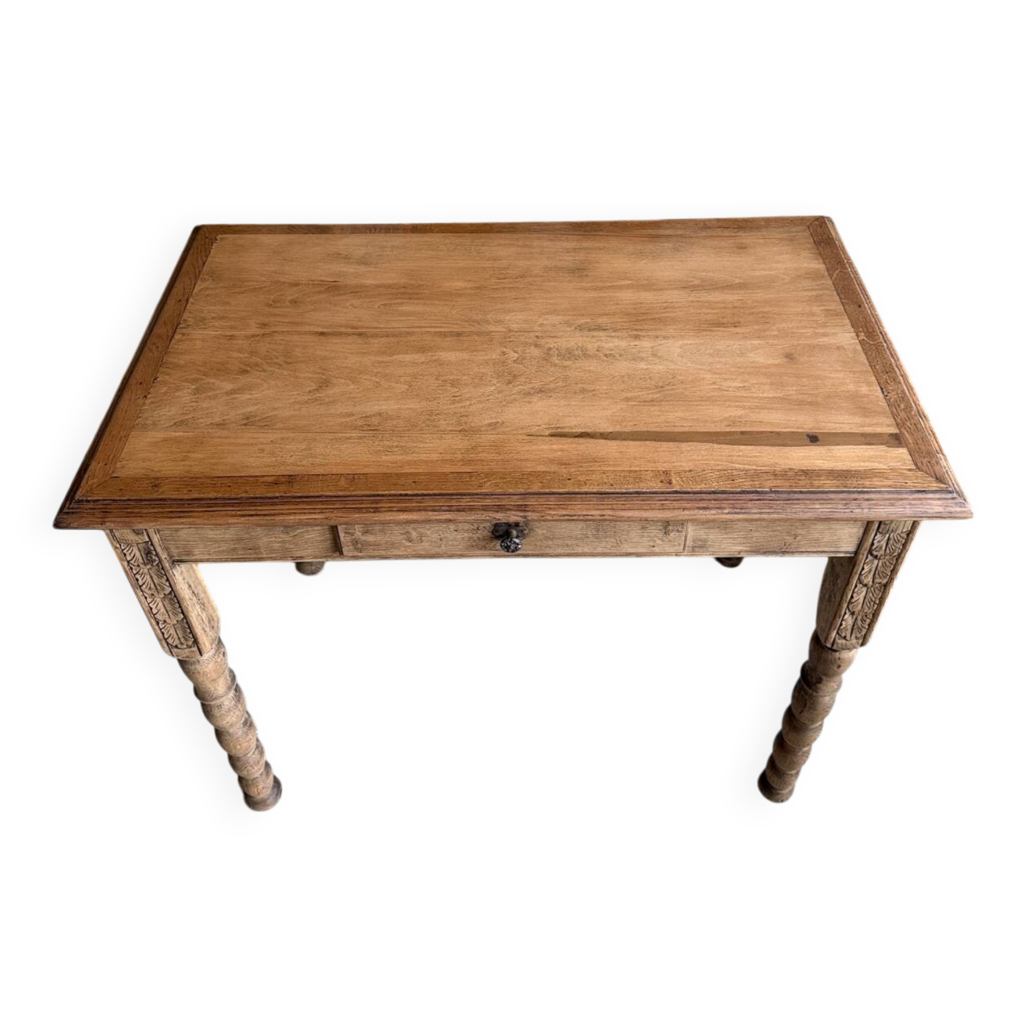 Antique table with turned legs (renovated)