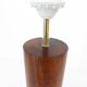Scandinavian lamp base in exotic wood and brass, circa 1970