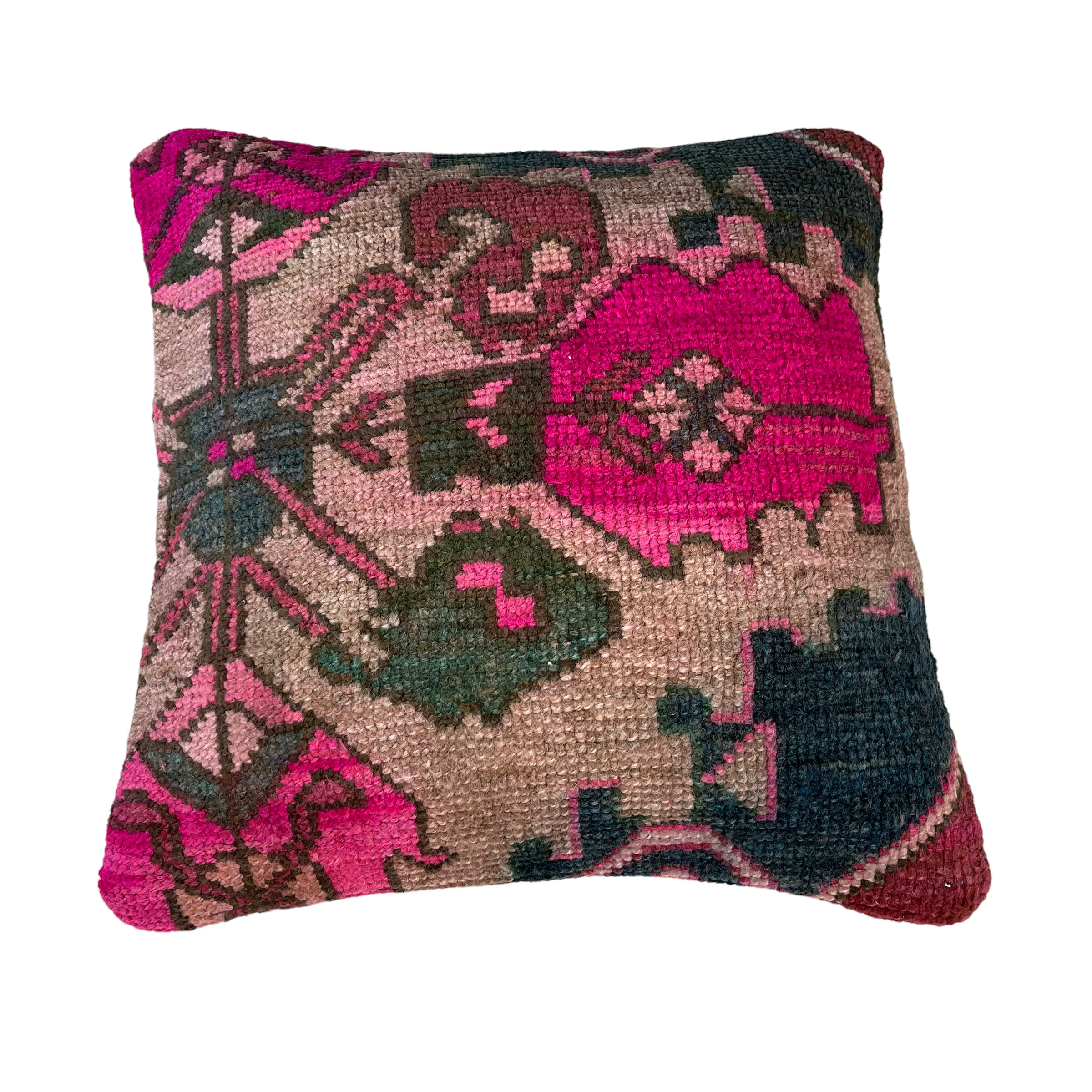 Vintage Turkish Rug Cushion Cover