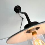 Wall lamp COL de Cygne in cast steel, fully restored 1920 1930
