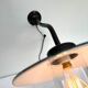 Wall lamp COL de Cygne in cast steel, fully restored 1920 1930