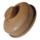 Cheese or cake dome, in iridescent speckled stoneware.