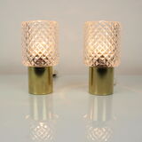 Pair of table lamps Kamenický Šenov, Preciosa, 1970's.