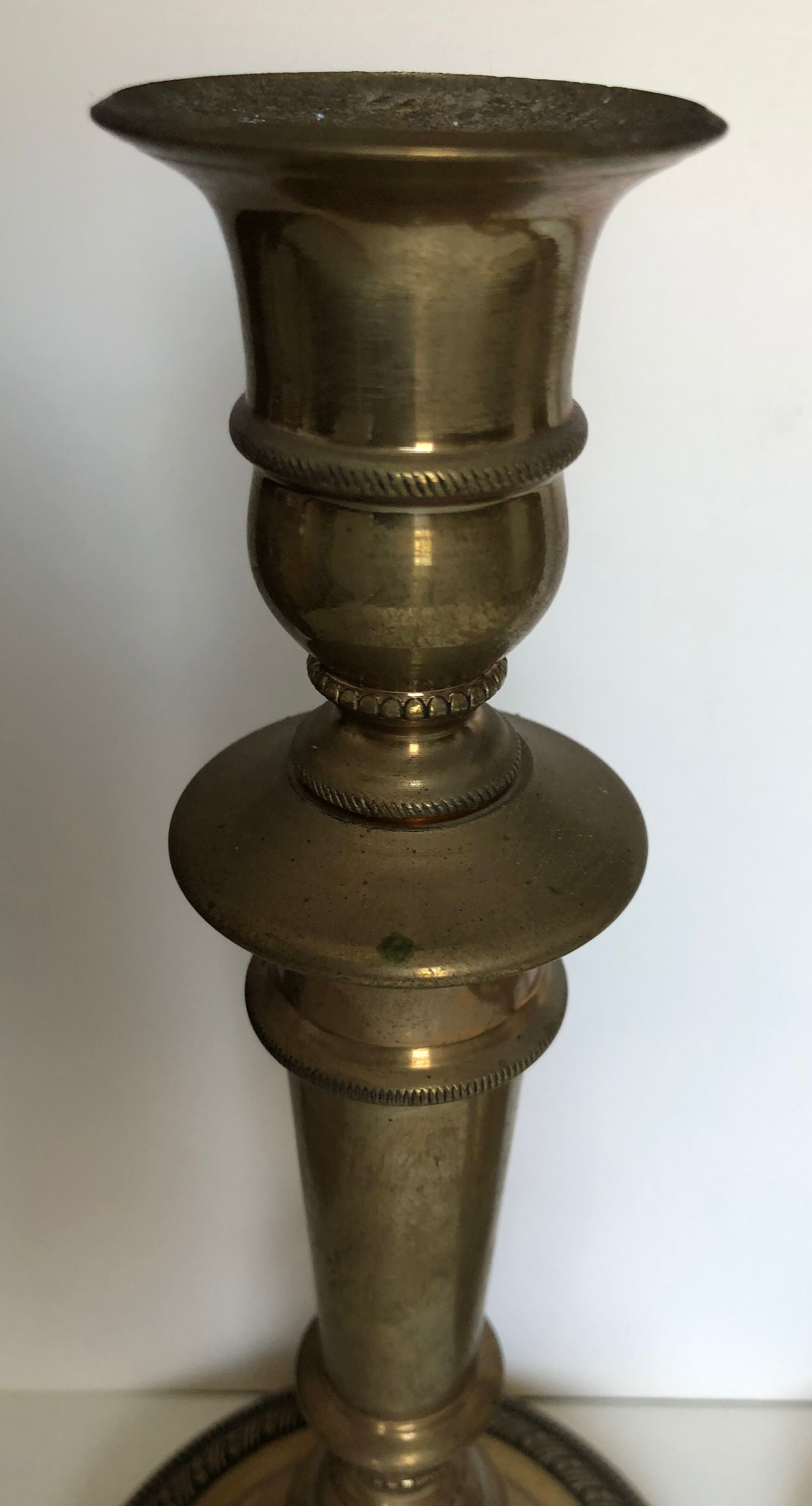 Pair of large brass candlesticks