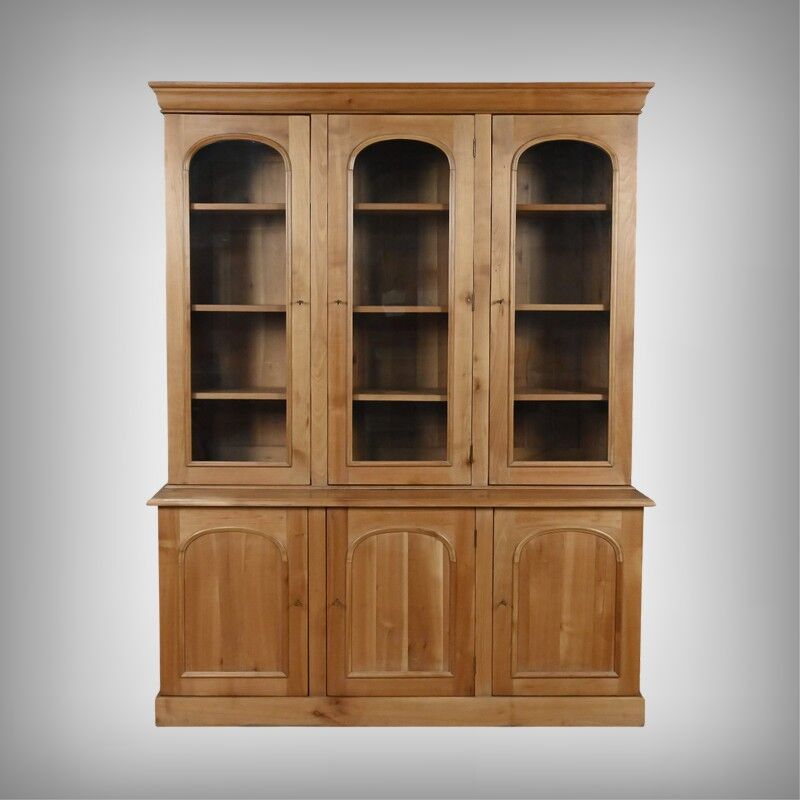 Two-body library in blonde cherry, Louis-Philippe style – 20th century