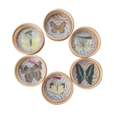Ensemble de sous verres papillons