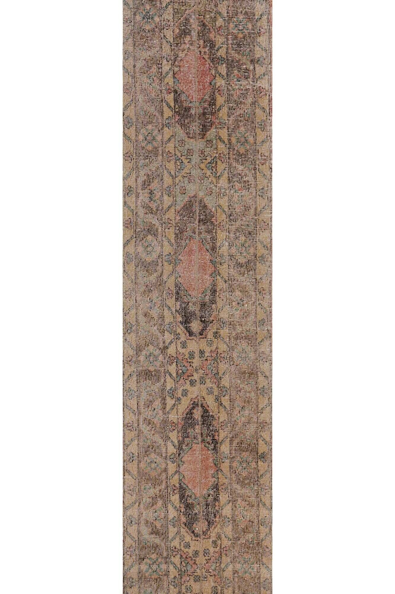 Vintage Turkish hallway rug 55x733 cm