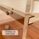 Plexiglas service with wheels