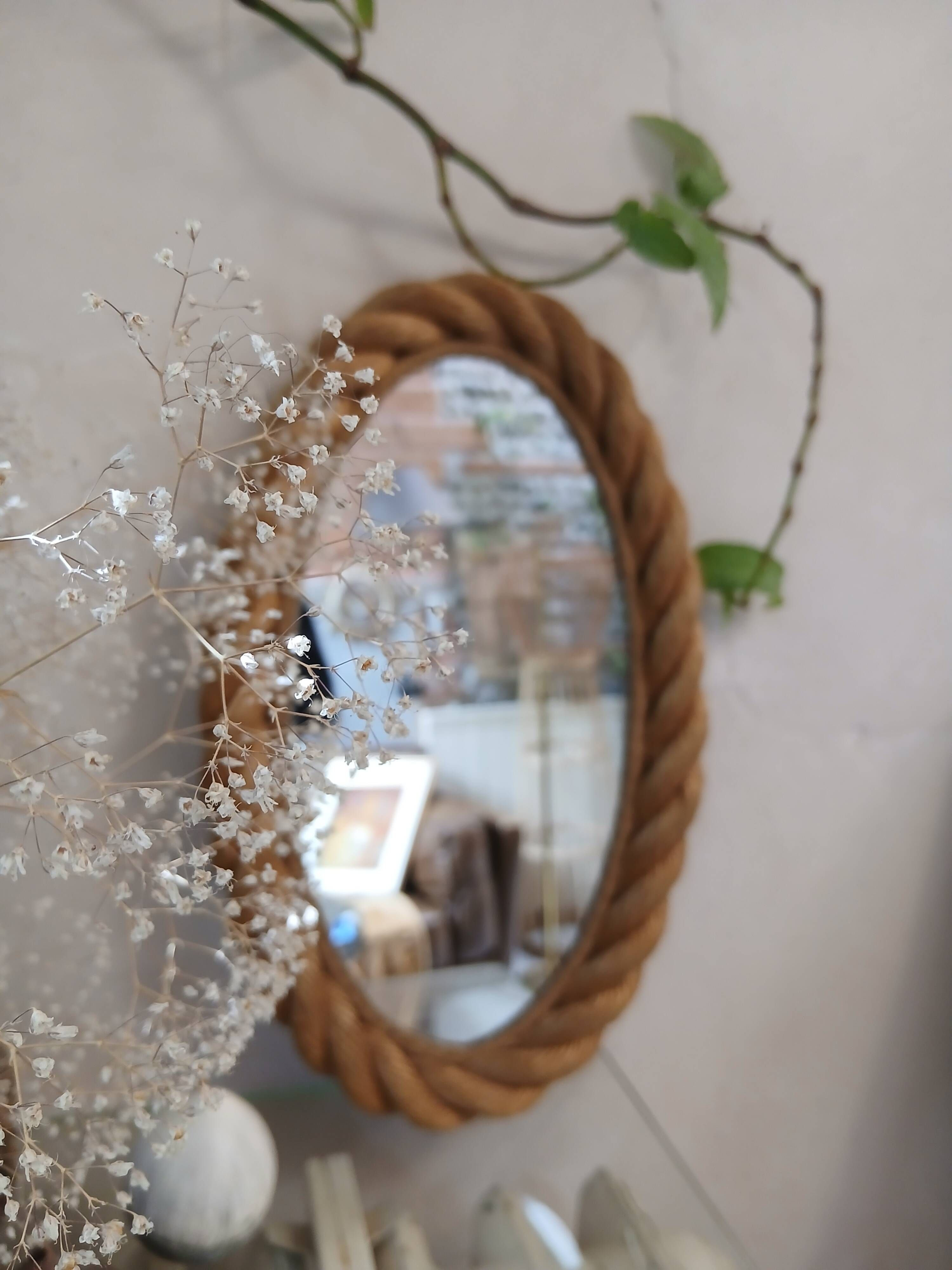 Oval mirror Audoux and Minet
