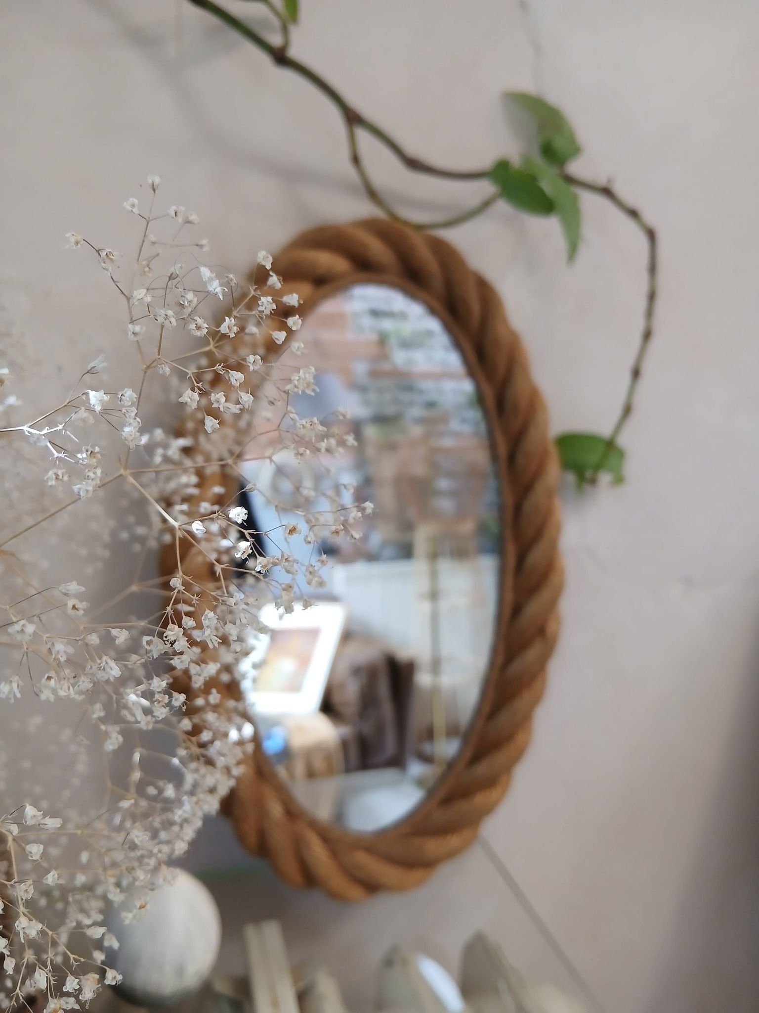 Miroir ovale Audoux et Minet