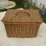 old vintage wicker basket for rabbit poultry