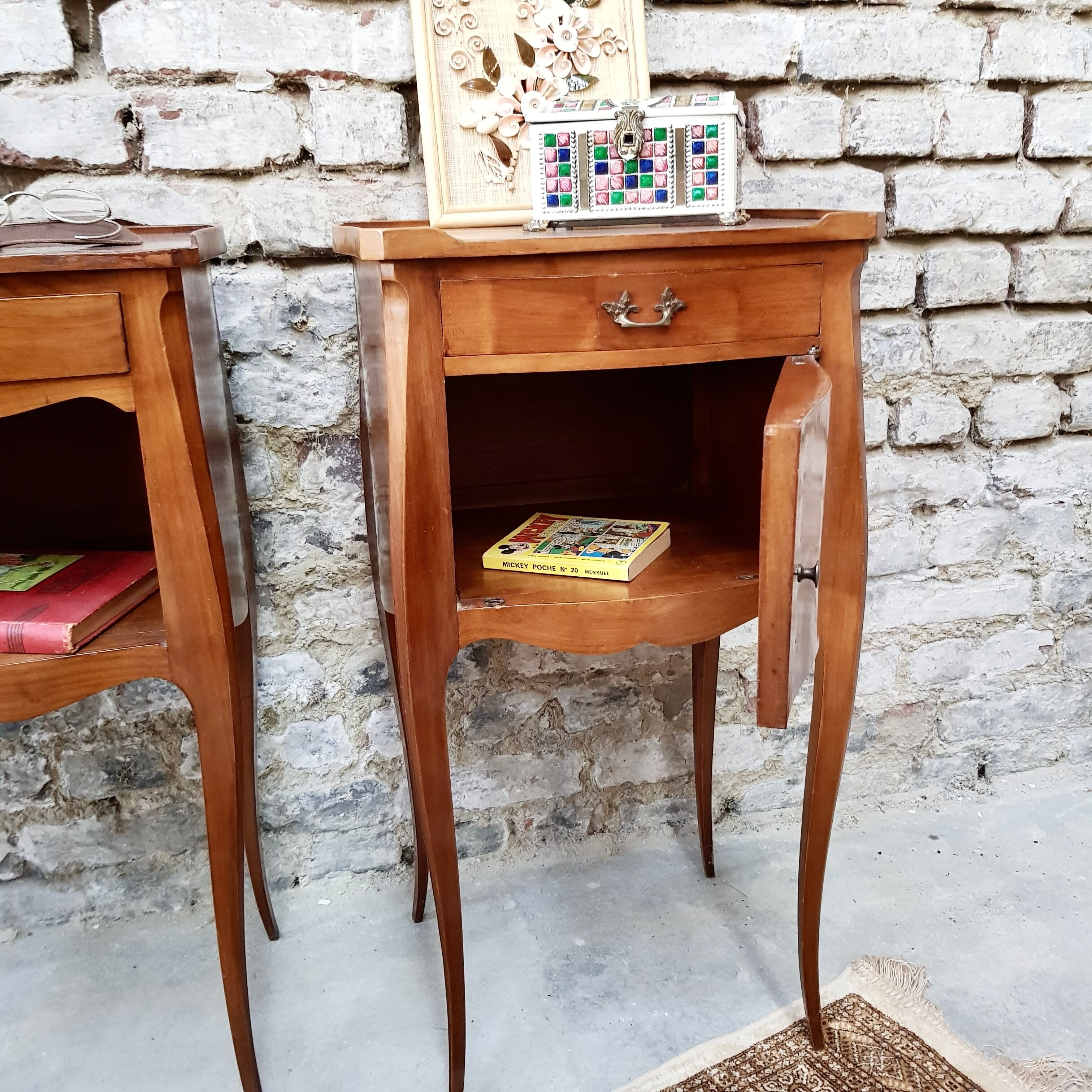 Pair of Louis XV style bedside tables