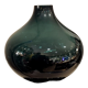 Onion shaped vase of green and blue color in glass